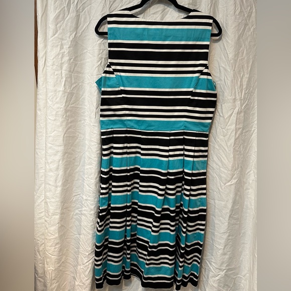 Talbots Black, White, and Blue Striped Dress - Picture 2 of 3